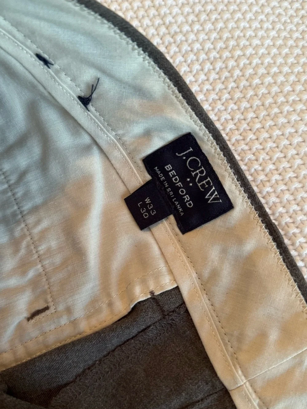 J. CREW Bedford Men's Dress Pants in Charcoal Gray